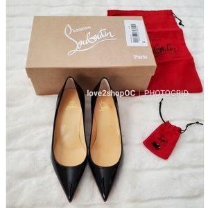 Christian Louboutin Kate 55 Black Patent Leather